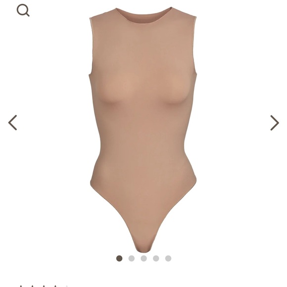 Skims Essential Crew Neck Bodysuit with snaps - Picture 2 of 3